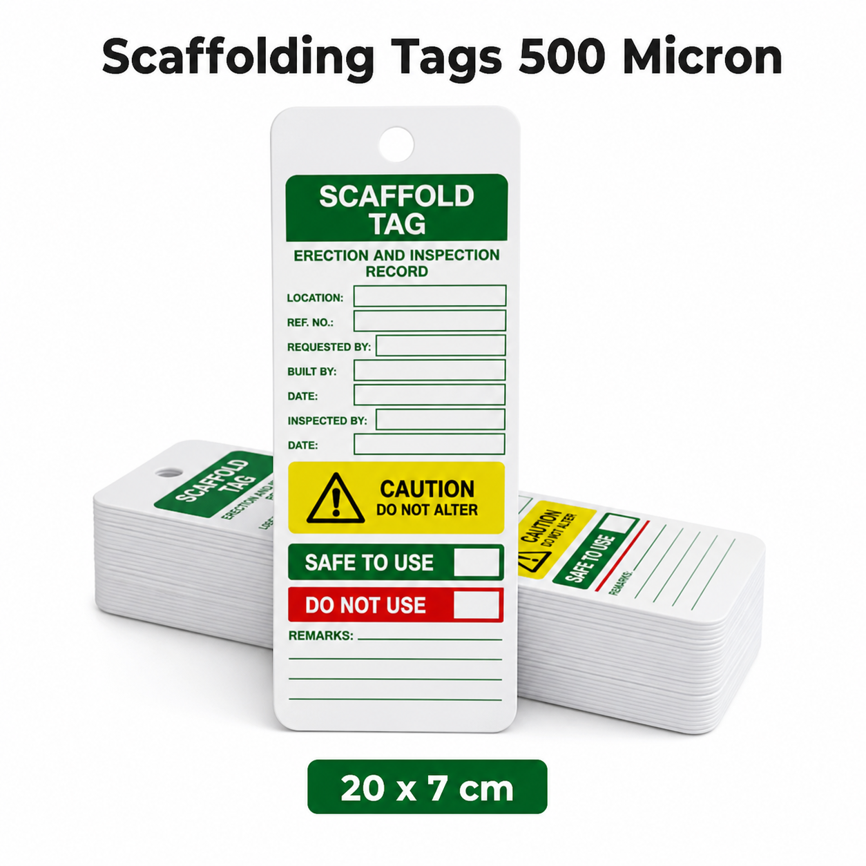 Scaffolding Tags 500 Micron